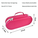 Hard Shell Storage Bag For Dyson Hd01 / Hd03 Hair Dryer Rose Red