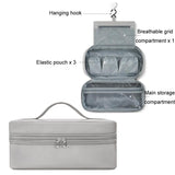 Multifunctional Leather Storage Bag for Dyson Airwrap - Grey