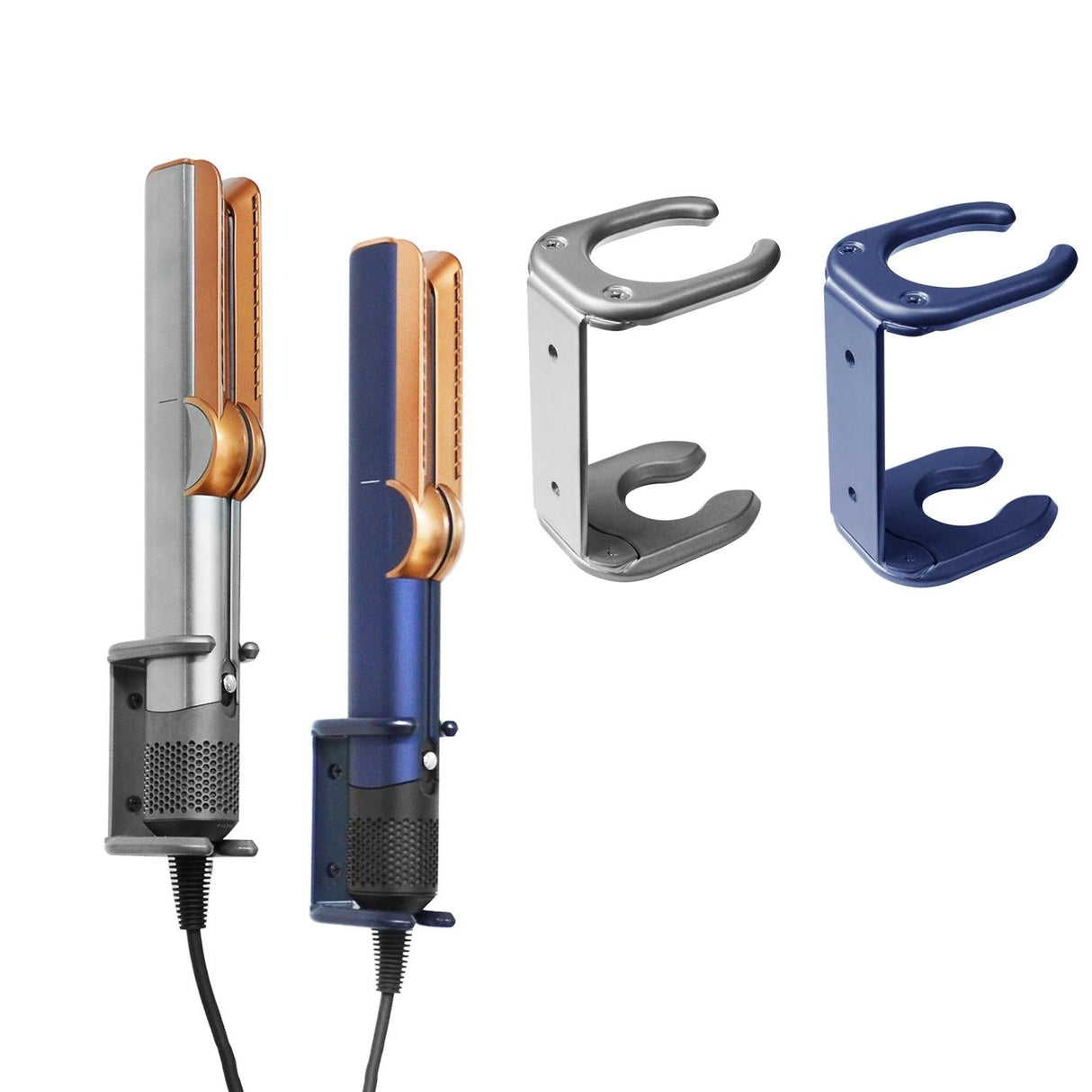 Wall Bracket For Dyson Airstrait Ht01 Hair Dryer Metal Straightener Holder - Gray