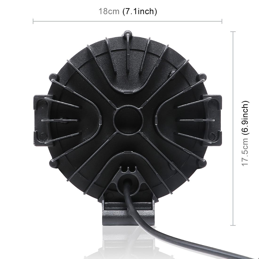 2 Pcs 3500Lm 6500K White Light 17 Led Waterproof Car Boat Marine Work Lights Spotlight Led Bulbs 30 Degrees Adjustable Dc 10 - 30V - Black