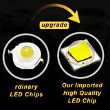 2 Pcs 3500Lm 6500K White Light 17 Led Waterproof Car Boat Marine Work Lights Spotlight Led Bulbs 30 Degrees Adjustable Dc 10 - 30V - Red