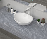 Curved Top Edge Basin Cast stone - Solid Surface Basin 420mm