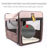 Pet Carrier Bag Soft Dog Crate Cage Kennel Tent House Foldable Portable Car Bed Grey 46x38x41CM