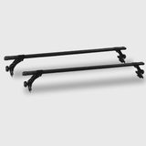 120cm Universal Rain Gutter Car Roof Rack Cross Bars Black Adjustable Brackets Large