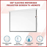 120" Electric Motorised Projector Screen TV +Remote