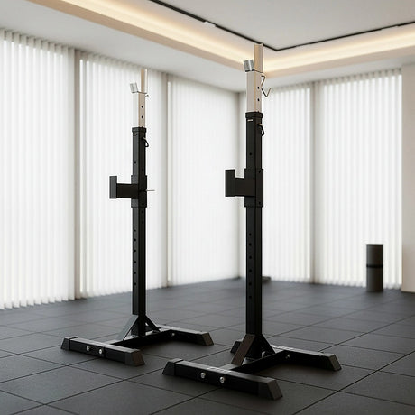 Squat Rack Stand Pair Bench Press Weight Lifting Barbell