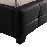 Double PU Leather Deluxe Bed Frame Black