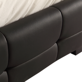 Double PU Leather Deluxe Bed Frame Black
