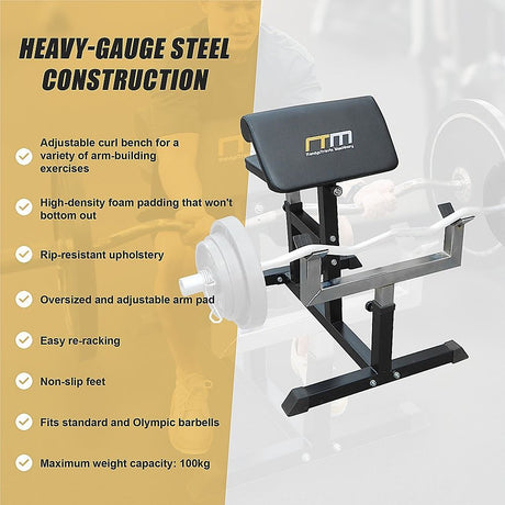 Preacher Curl Bench – Commercial Weight Bench for Bicep and Arm Workouts