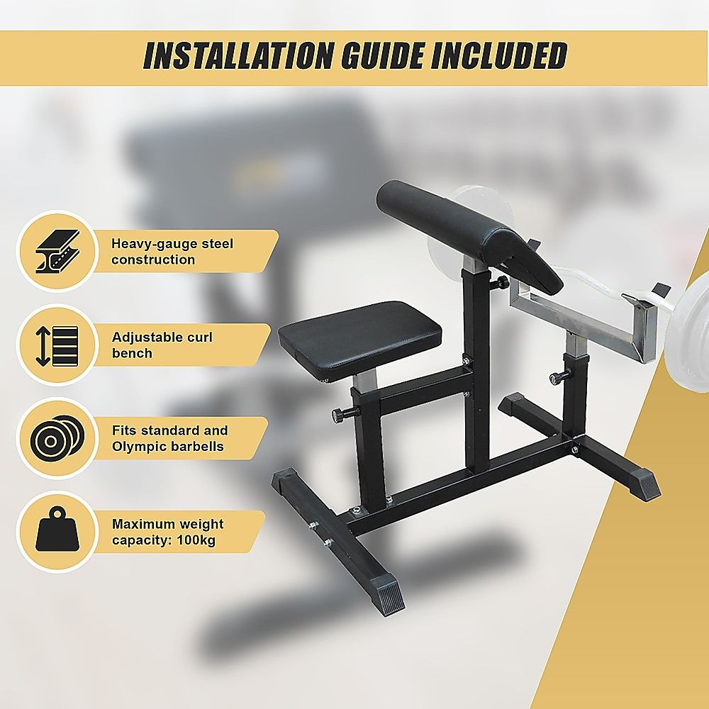 Preacher Curl Bench – Commercial Weight Bench for Bicep and Arm Workouts