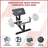 Preacher Curl Bench – Commercial Weight Bench for Bicep and Arm Workouts