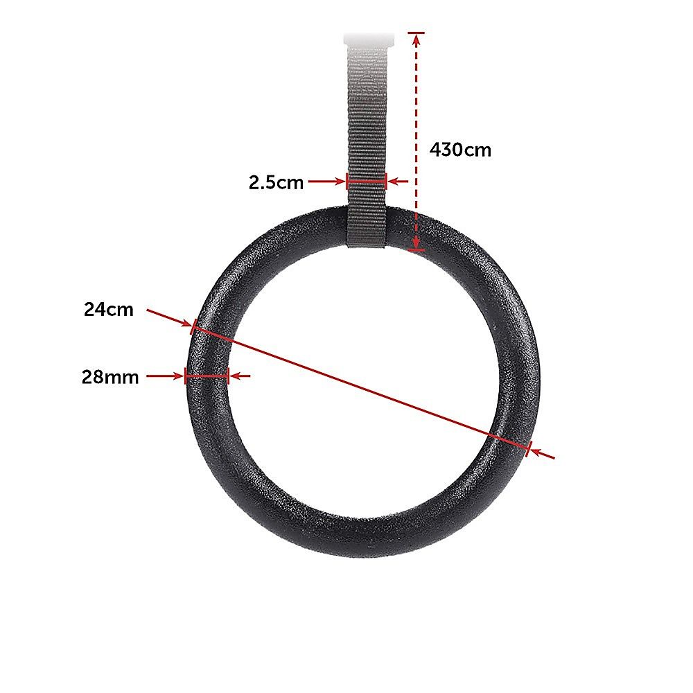 Gymnastic Rings – Adjustable Exercise Training Rings for Home & CrossFit Workouts