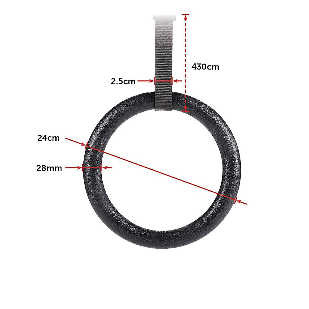 Gymnastic Rings – Adjustable Exercise Training Rings for Home & CrossFit Workouts