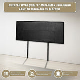 PU Leather Double Bed Headboard Bedhead - Black