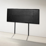 PU Leather Double Bed Headboard Bedhead - Black