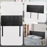 PU Leather Double Bed Headboard Bedhead - Black