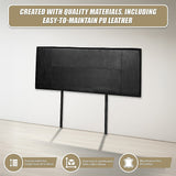 PU Leather Double Bed Headboard Bedhead - Black