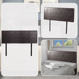 PU Leather Queen Bed Headboard Bedhead - Brown