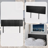 PU Leather King Bed Headboard Bedhead - Black