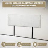 PU Leather King Bed Headboard Bedhead - White