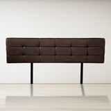 PU Leather King Bed Deluxe Headboard Bedhead - Brown