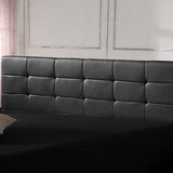 PU Leather King Bed Deluxe Headboard Bedhead - Black