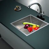490x440mm Handmade 1.2mm Stainless Steel Undermount Topmount Kitchen Laundry Sink with Waste