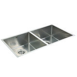 865x440mm Handmade Stainless Steel Undermount / Topmount Kitchen Sink with Waste