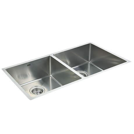 865x440mm Handmade Stainless Steel Undermount / Topmount Kitchen Sink with Waste