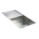 960x450mm Handmade 1.2mm Stainless Steel Undermount Topmount Kitchen Sink with Waste