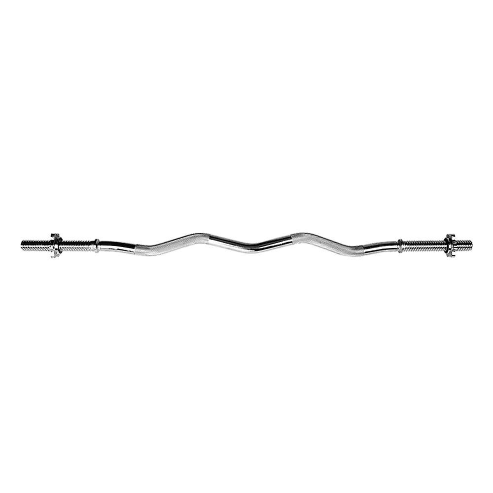 Heavy Duty EZ Curl Barbell – Weightlifting Bar with Spinlock Collars for Gym Training
