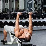 Heavy Duty EZ Curl Barbell – Weightlifting Bar with Spinlock Collars for Gym Training