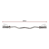 120cm Chrome Olympic EZ Curl Bar – Weightlifting Barbell for Home Gym Training