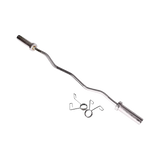 120cm Chrome Olympic EZ Curl Bar – Weightlifting Barbell for Home Gym Training