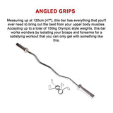 120cm Chrome Olympic EZ Curl Bar – Weightlifting Barbell for Home Gym Training