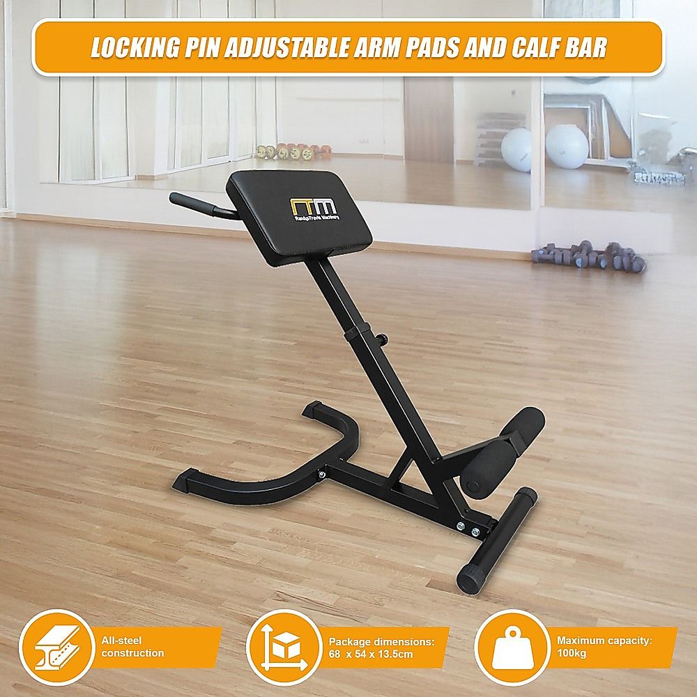 45 Degree Hyperextension Bench for Abdominal and Lower Back Strength Training Exercise