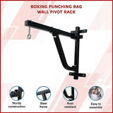 Boxing Punching Bag Wall Pivot Rack – Swivel Mount for Home Gym