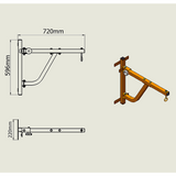 Boxing Punching Bag Wall Pivot Rack – Swivel Mount for Home Gym