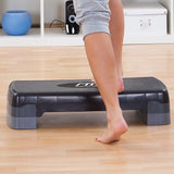 Aerobic Exercise 2-Block Bench Step – Adjustable Fitness Workout Stepper