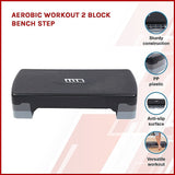 Aerobic Exercise 2-Block Bench Step – Adjustable Fitness Workout Stepper