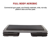 Aerobic Workout 4 Block Adjustable Step Platform for Home Gym Fitness Training Exercise