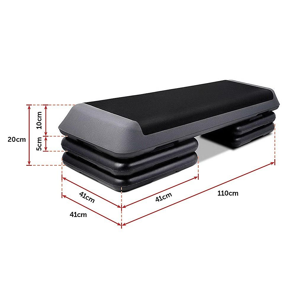 Aerobic Workout 4 Block Adjustable Step Platform for Home Gym Fitness Training Exercise
