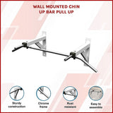 Wall Mounted Chin Up Pull Up Bar – Heavy Duty Home Gym Strength Training