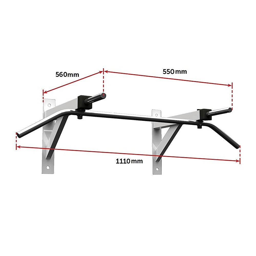 Wall Mounted Chin Up Pull Up Bar – Heavy Duty Home Gym Strength Training