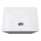 Bathroom Ceramic Rectangular Above Countertop Basin for Vanity