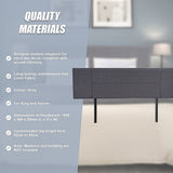 Linen Fabric King Bed Headboard Bedhead - Grey