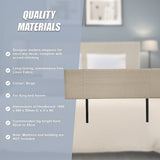 Linen Fabric King Bed Headboard Bedhead - Beige