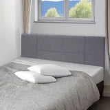 Linen Fabric Queen Bed Headboard Bedhead - Grey