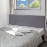 Linen Fabric Queen Bed Headboard Bedhead - Grey