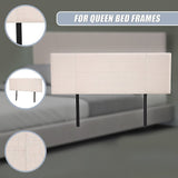 Linen Fabric Queen Bed Headboard Bedhead - Beige
